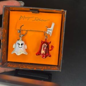 Betsey Johnson devil and angel ghosts Halloween Earrings